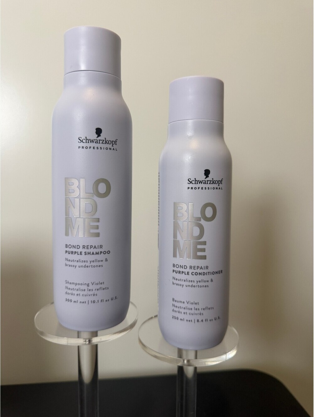 Schwarzkopf BlondMe Bond Repair Purple Spray Conditioner Set